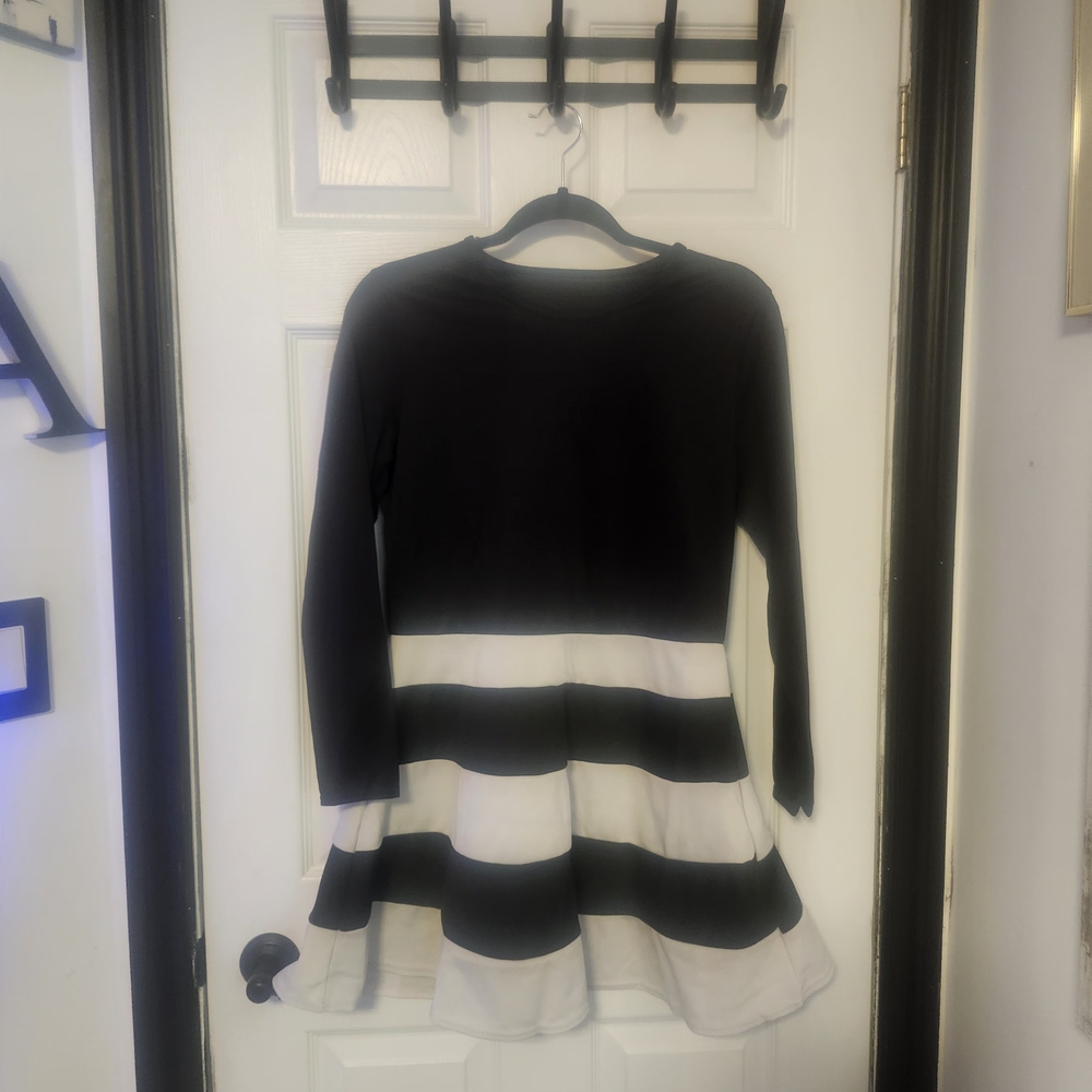 Black and White Striped Dress